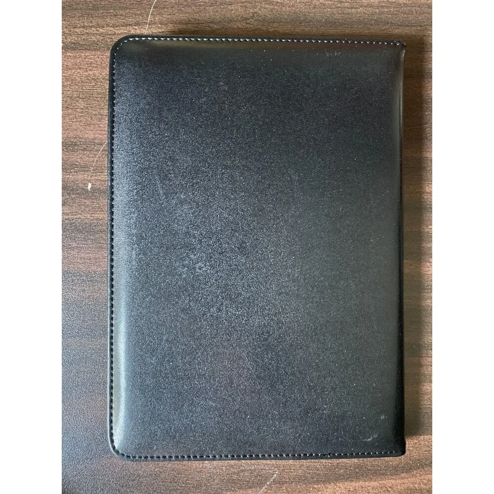Vintage 80s Day Runner Black Executive Padfolio Portfolio Folder Notebook 882-01